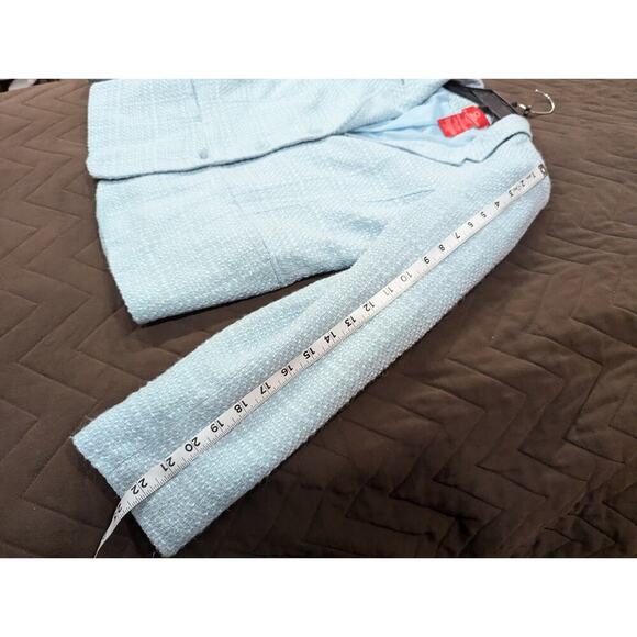 Gorgeous pristine light blue Oscar de la Renta women's tweed jacket size 14 - Picture 7 of 7